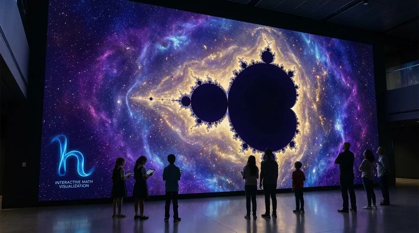 Mandelbrot set fractal visualization in cosmic colors